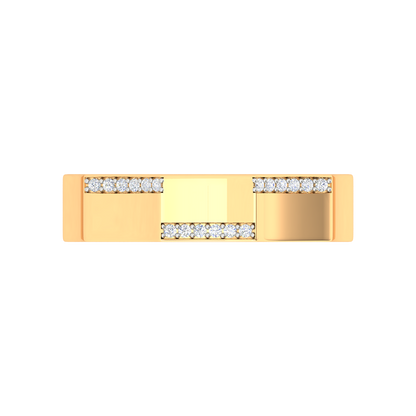 Oceane Broad Band Diamond Ring - Ten
