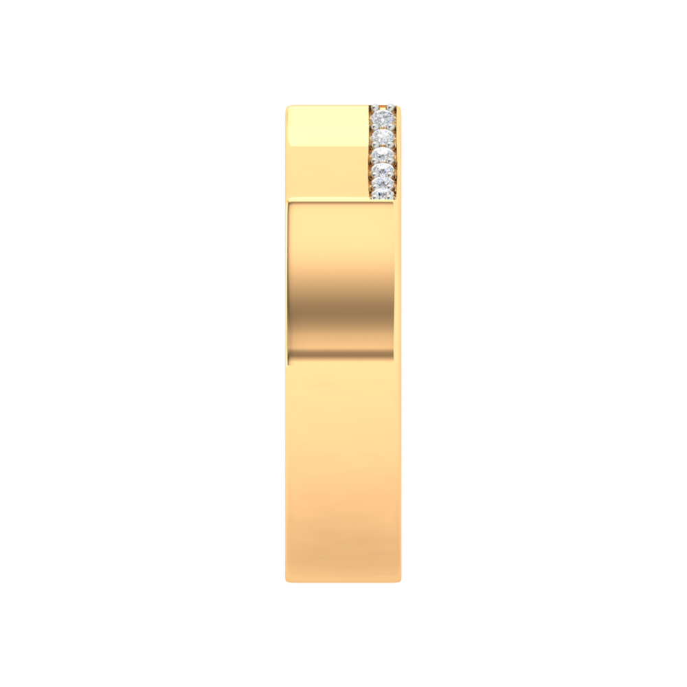Oceane Broad Band Diamond Ring In 925 Sterling Silver - Eleven