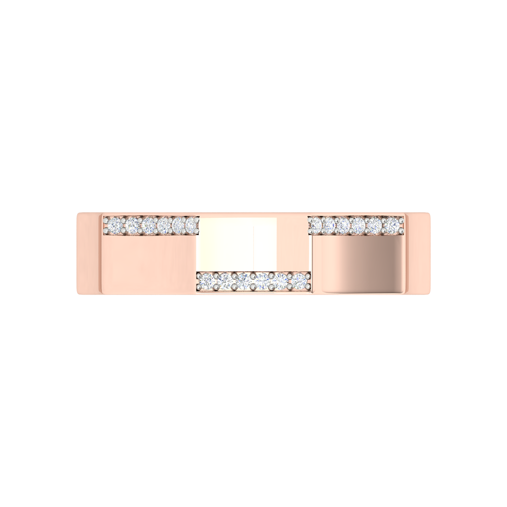 Oceane Broad Band Diamond Ring - Two