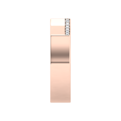 Oceane Broad Band Diamond Ring In 925 Sterling Silver - Three