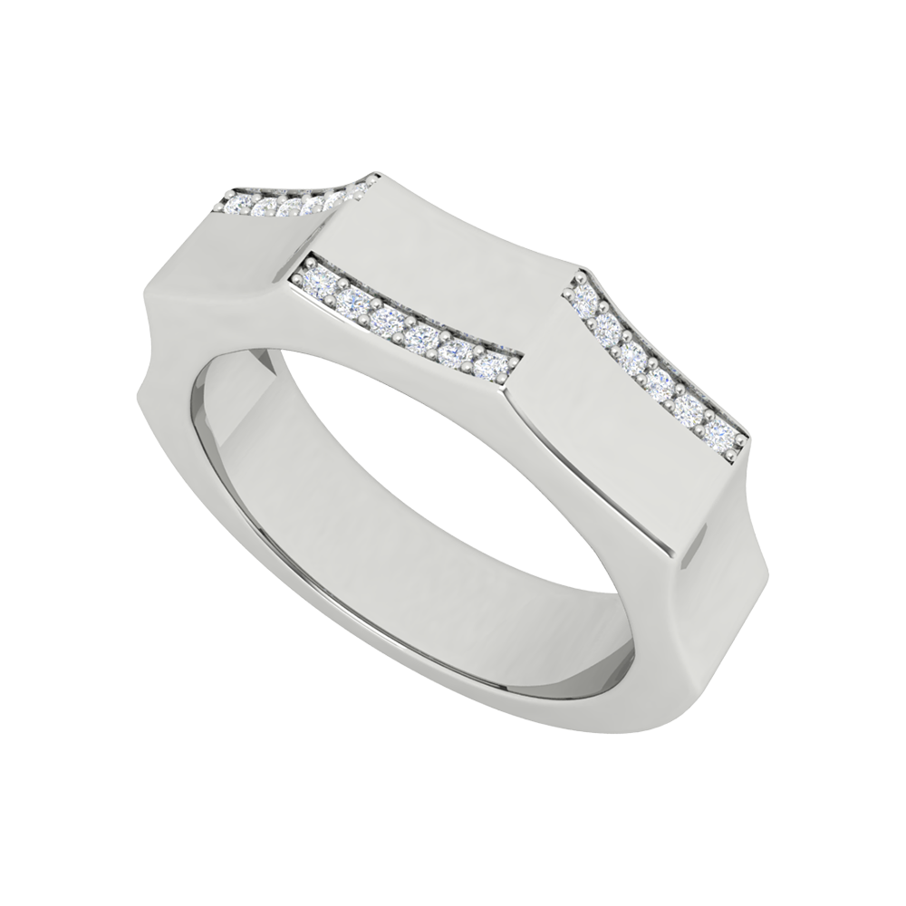 Oceane Broad Band Diamond Ring - Five