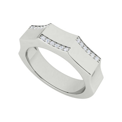 Oceane Broad Band Diamond Ring - Five