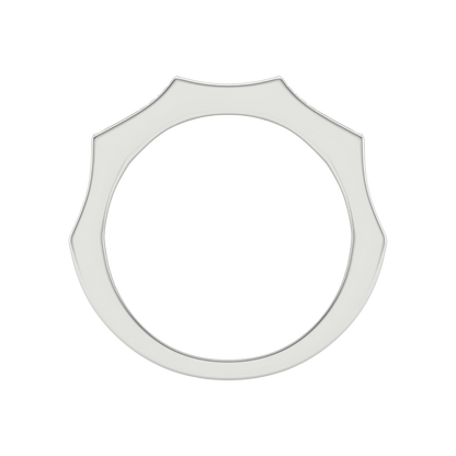 Oceane Broad Band Diamond Ring In 925 Sterling Silver - Eight