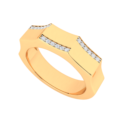 Oceane Broad Band Diamond Ring - Nine