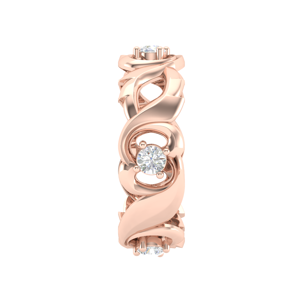 Ocean Pink Cluster Ring In 925 Sterling Silver - Three