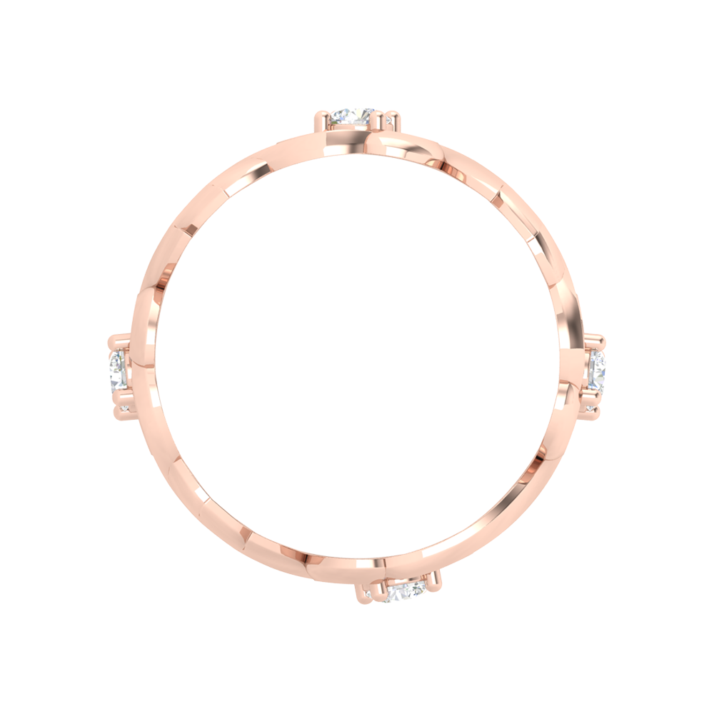 Ocean Pink Cluster Ring In 925 Sterling Silver - Four