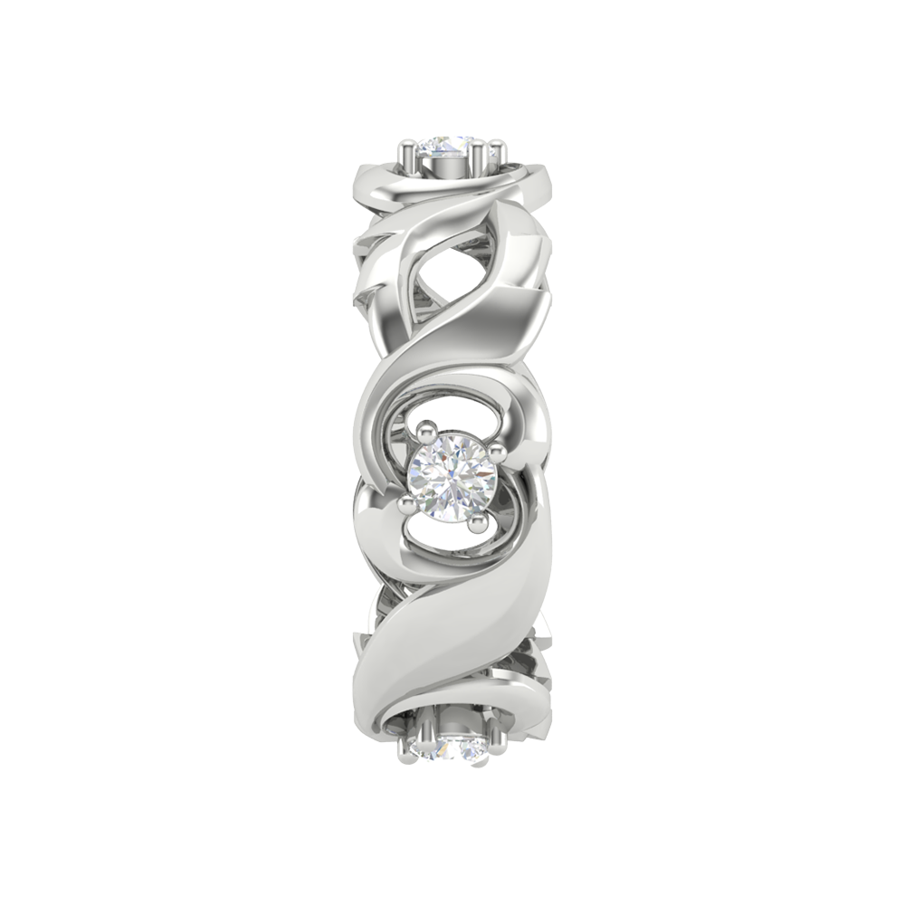 Ocean Pink Cluster Ring In 925 Sterling Silver - Seven