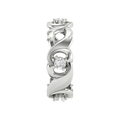 Ocean Pink Cluster Ring In 925 Sterling Silver - Seven