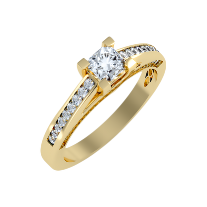 Off Beat Solitaire Ring - Ten