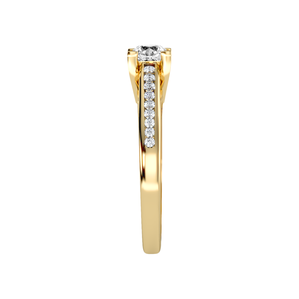 Off Beat Solitaire Ring - Twelve