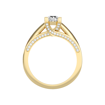 Off Beat Solitaire Ring - Thirteen
