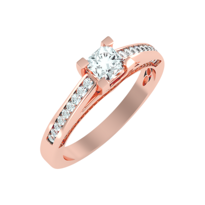 Off Beat Solitaire Ring - Two