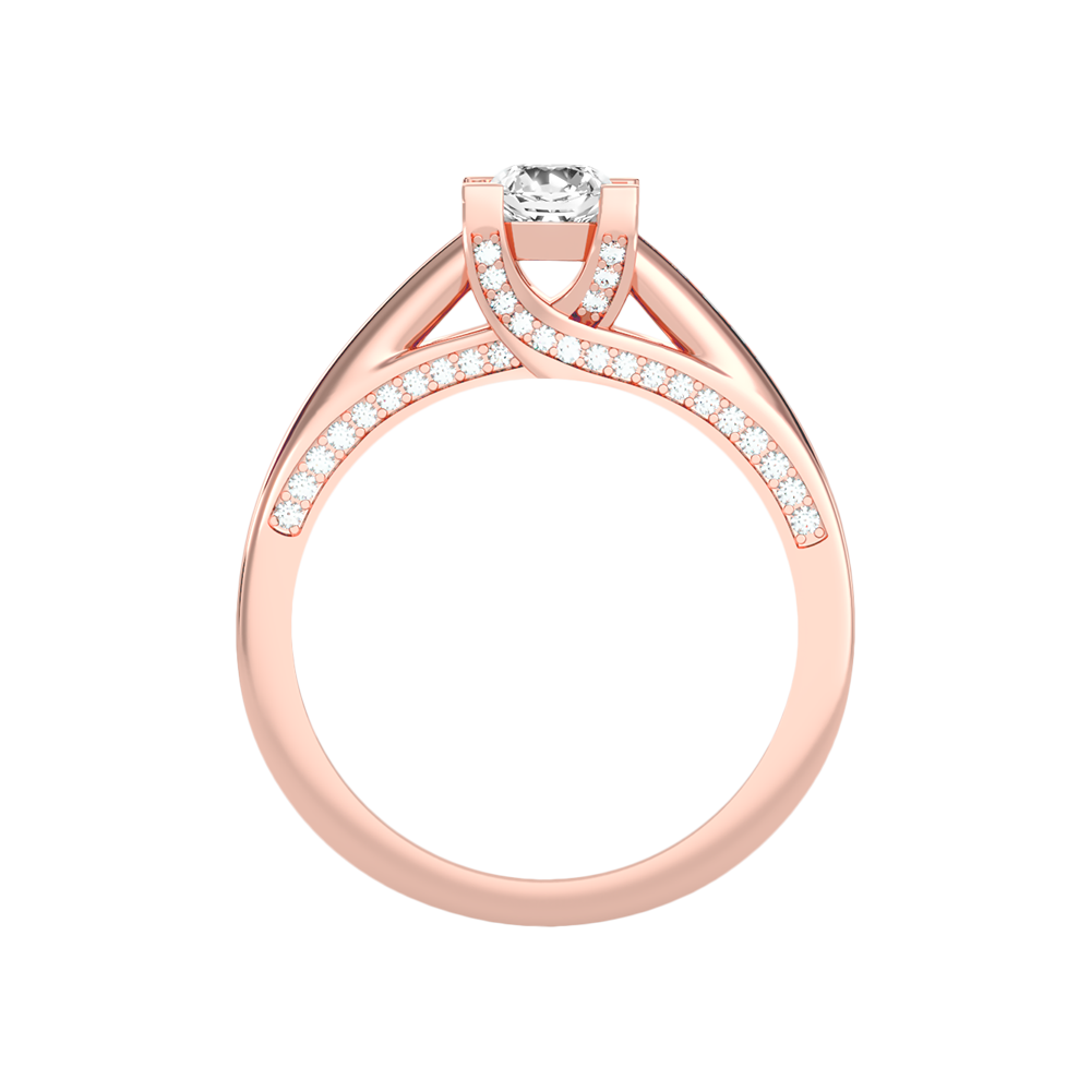 Off Beat Solitaire Ring - Three