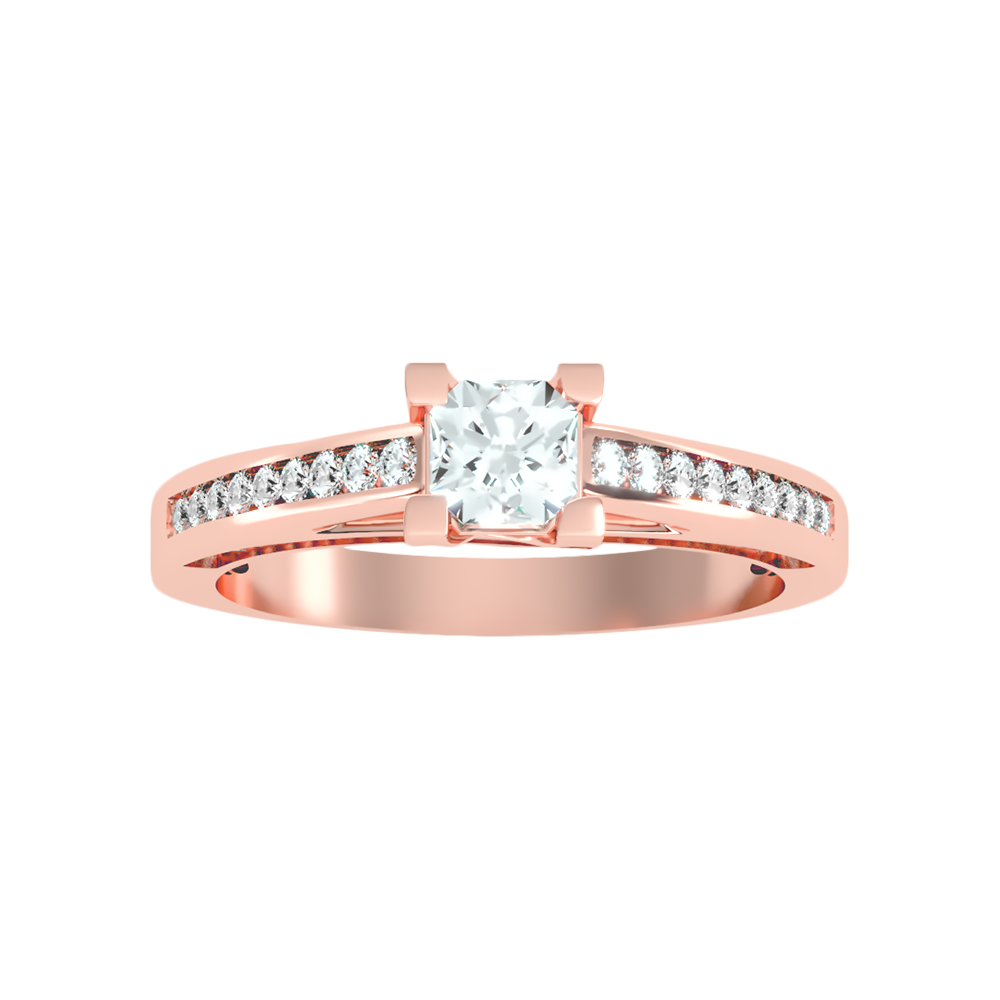 Off Beat Solitaire Ring - Four