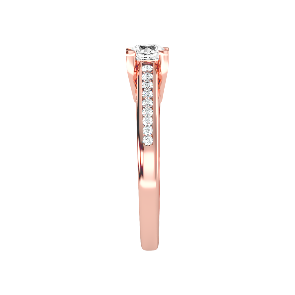 Off Beat Solitaire Ring - Five