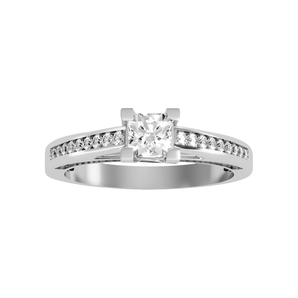 Off Beat Solitaire Ring - Seven