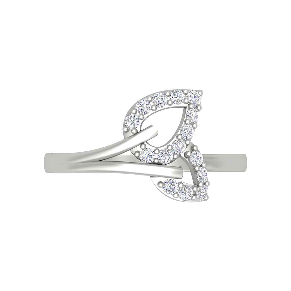 Onfroy Diamond Ring In 925 Sterling Silver - Three