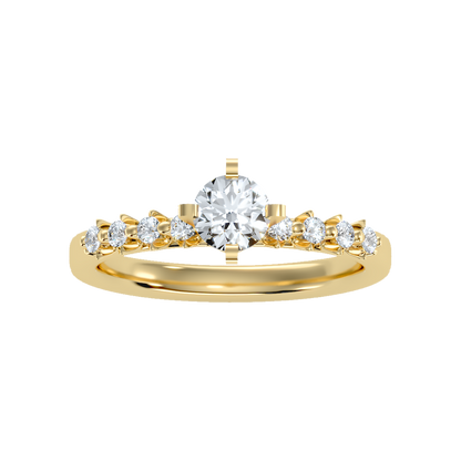 Opulent Solitaire Ring In 925 Sterling Silver - Ten
