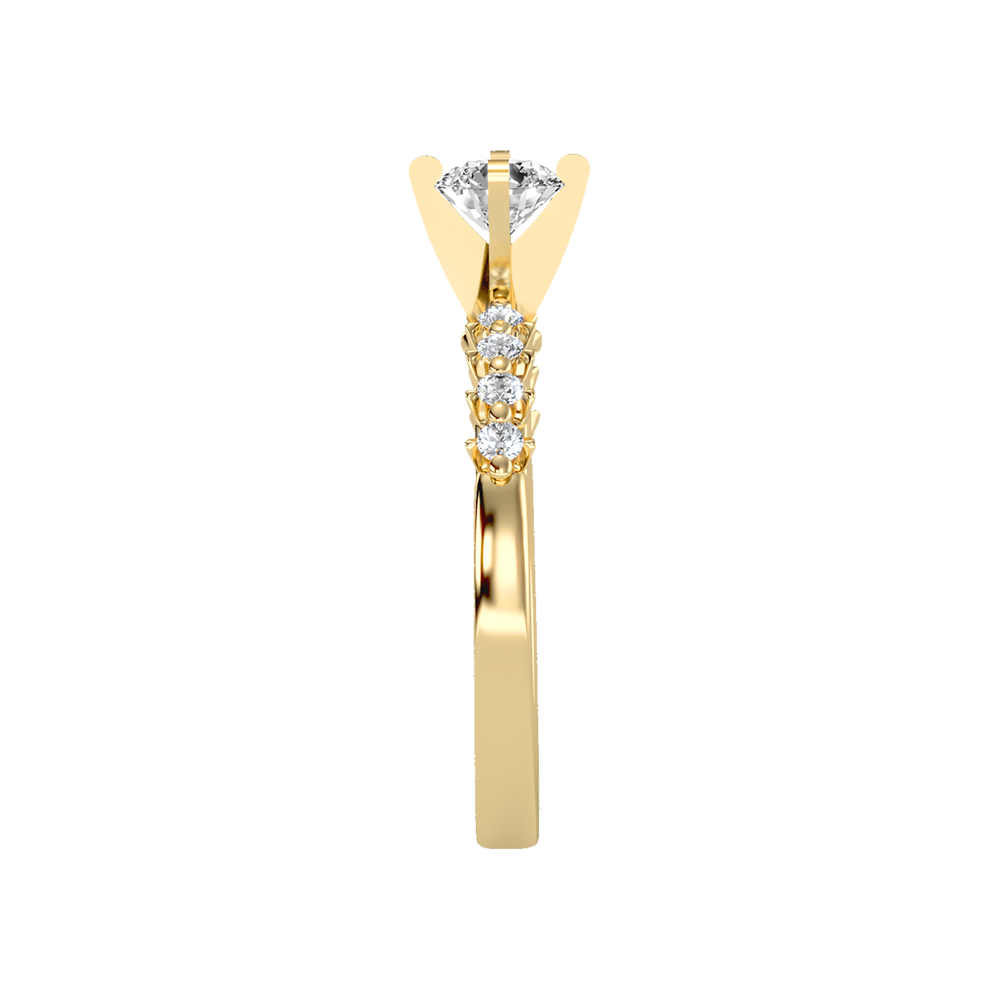 Opulent Solitaire Ring In 925 Sterling Silver - Eleven