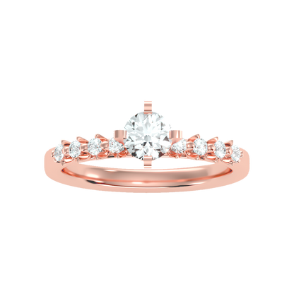 Opulent Solitaire Ring In 925 Sterling Silver - Three