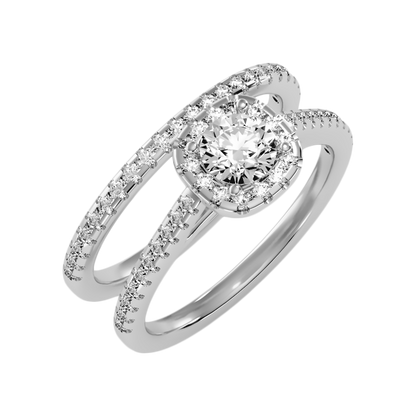 Oriental Bridal Ring Set In 925 Sterling Silver - One