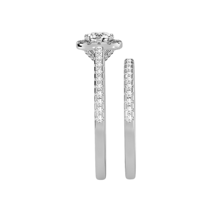 Oriental Bridal Ring Set In 925 Sterling Silver - Four