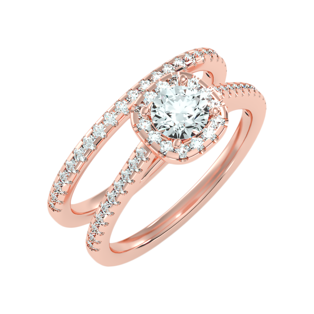 Oriental Bridal Ring Set - Five