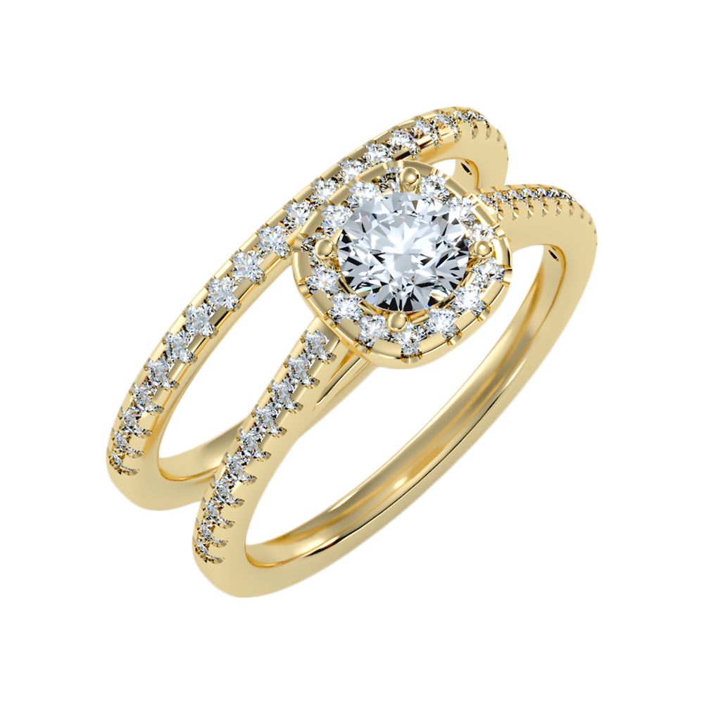 Oriental Bridal Ring Set - Nine