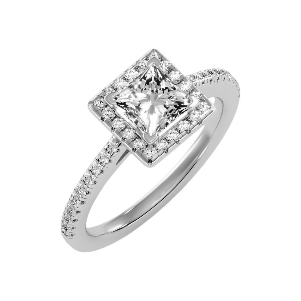 Ornamated Solitaire Ring - One