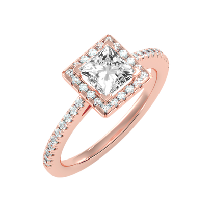 Ornamated Solitaire Ring - Five