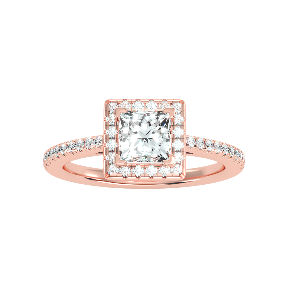 Ornamated Solitaire Ring In 925 Sterling Silver - Seven