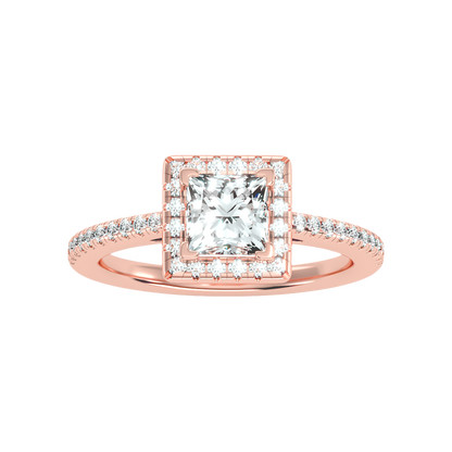 Ornamated Solitaire Ring In 925 Sterling Silver - Seven