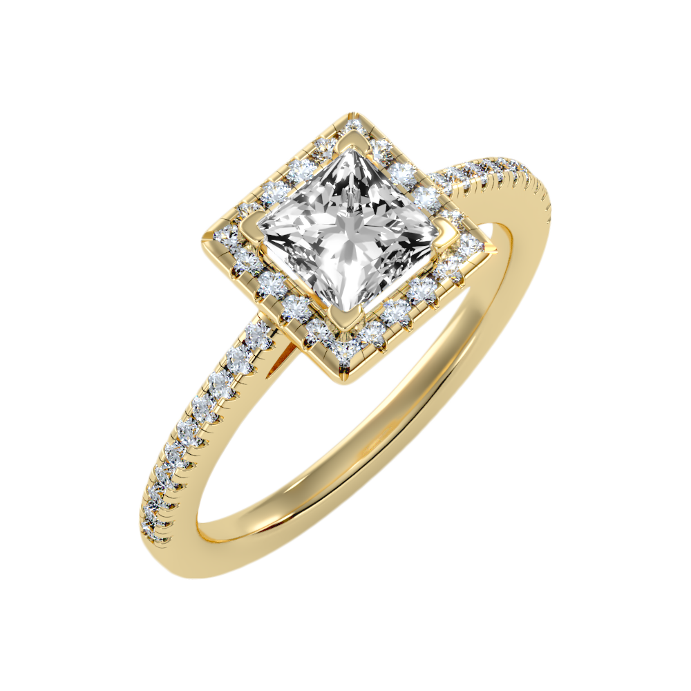 Ornamated Solitaire Ring In 925 Sterling Silver - Nine