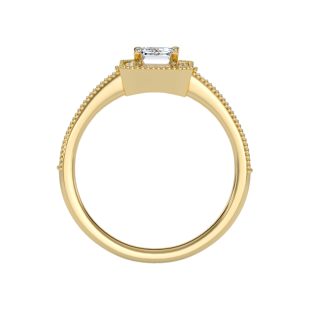 Ornamented Solitaire Ring In 925 Sterling Silver - Twelve