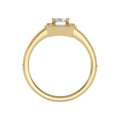 Ornamented Solitaire Ring In 925 Sterling Silver - Twelve