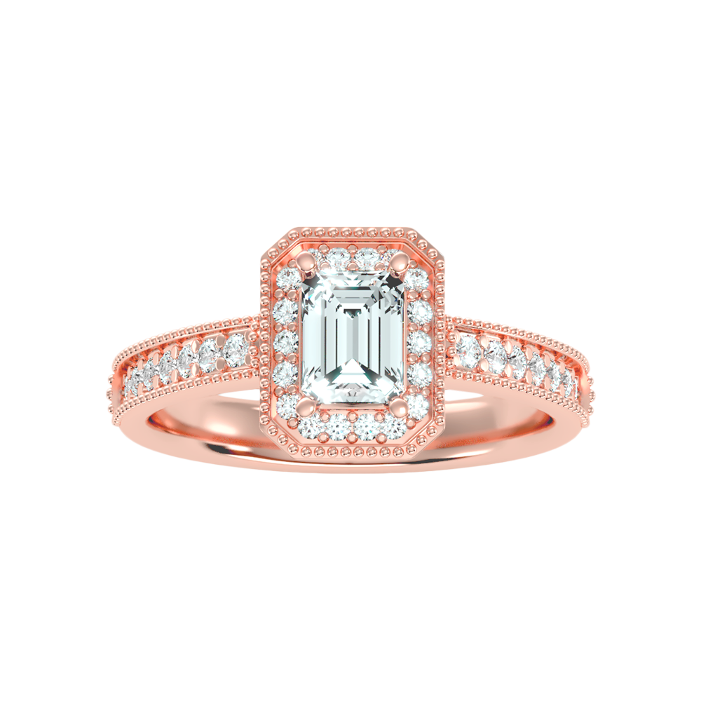 Ornamented Solitaire Ring - Two