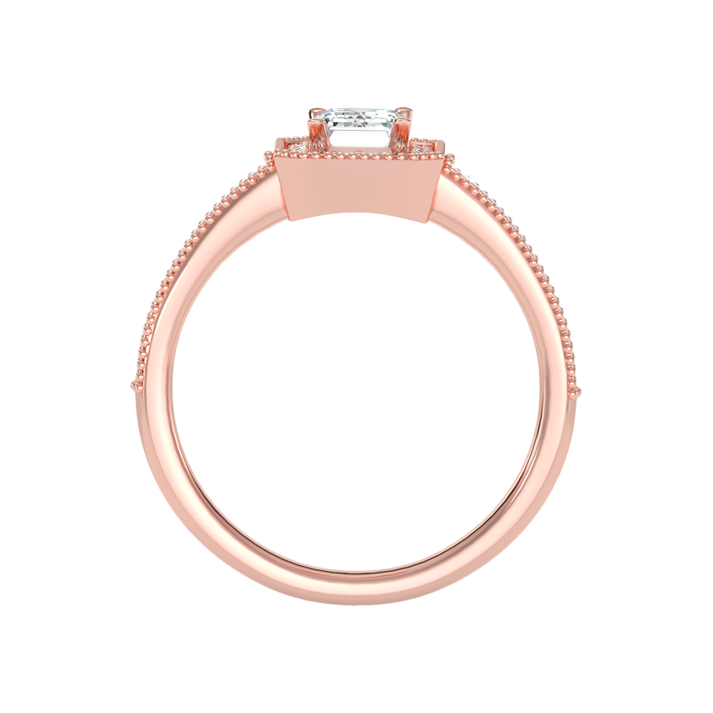 Ornamented Solitaire Ring - Four