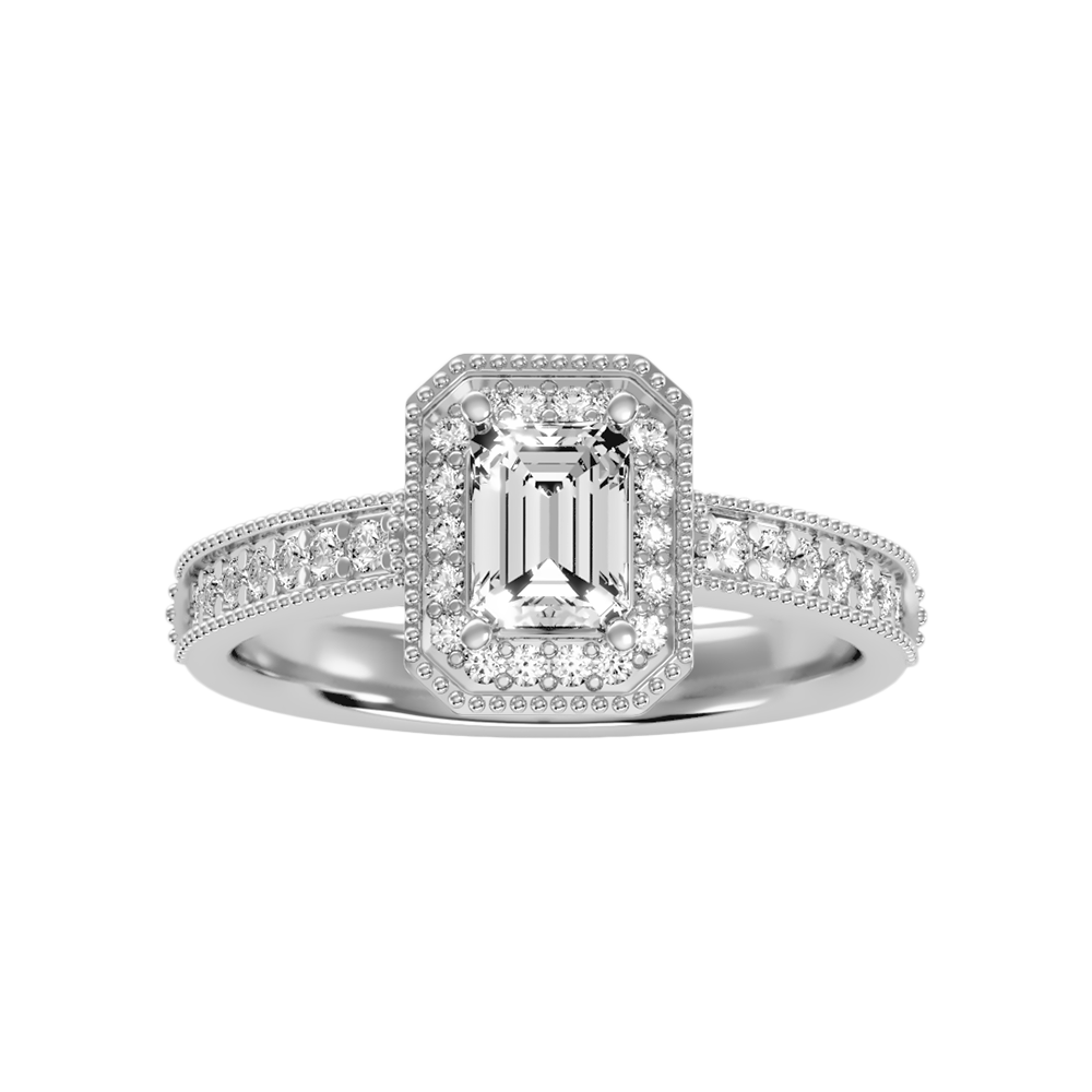 Ornamented Solitaire Ring - Six