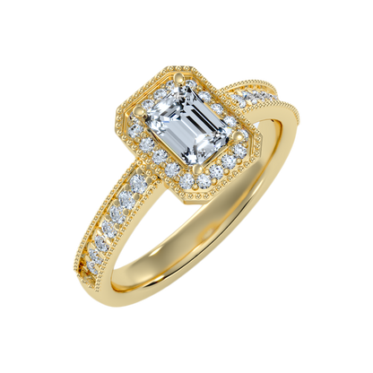 Ornamented Solitaire Ring - Nine