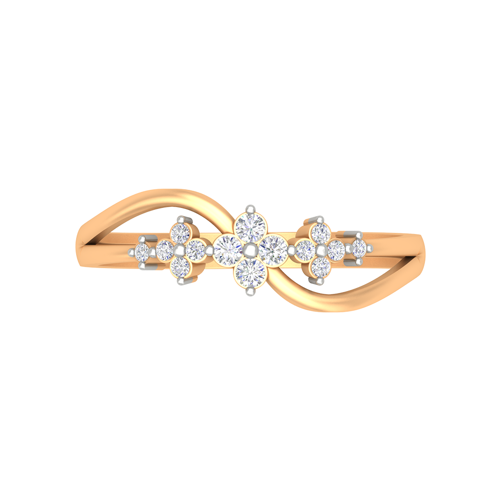 Ornate Ombre Diamond Ring - Ten