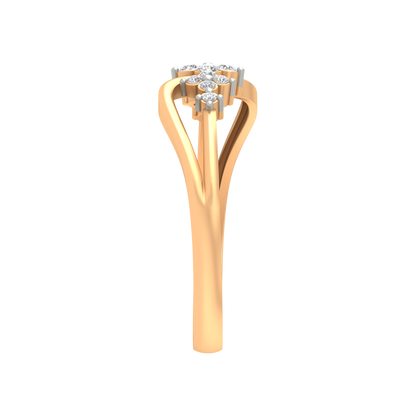 Ornate Ombre Diamond Ring In 925 Sterling Silver - Eleven