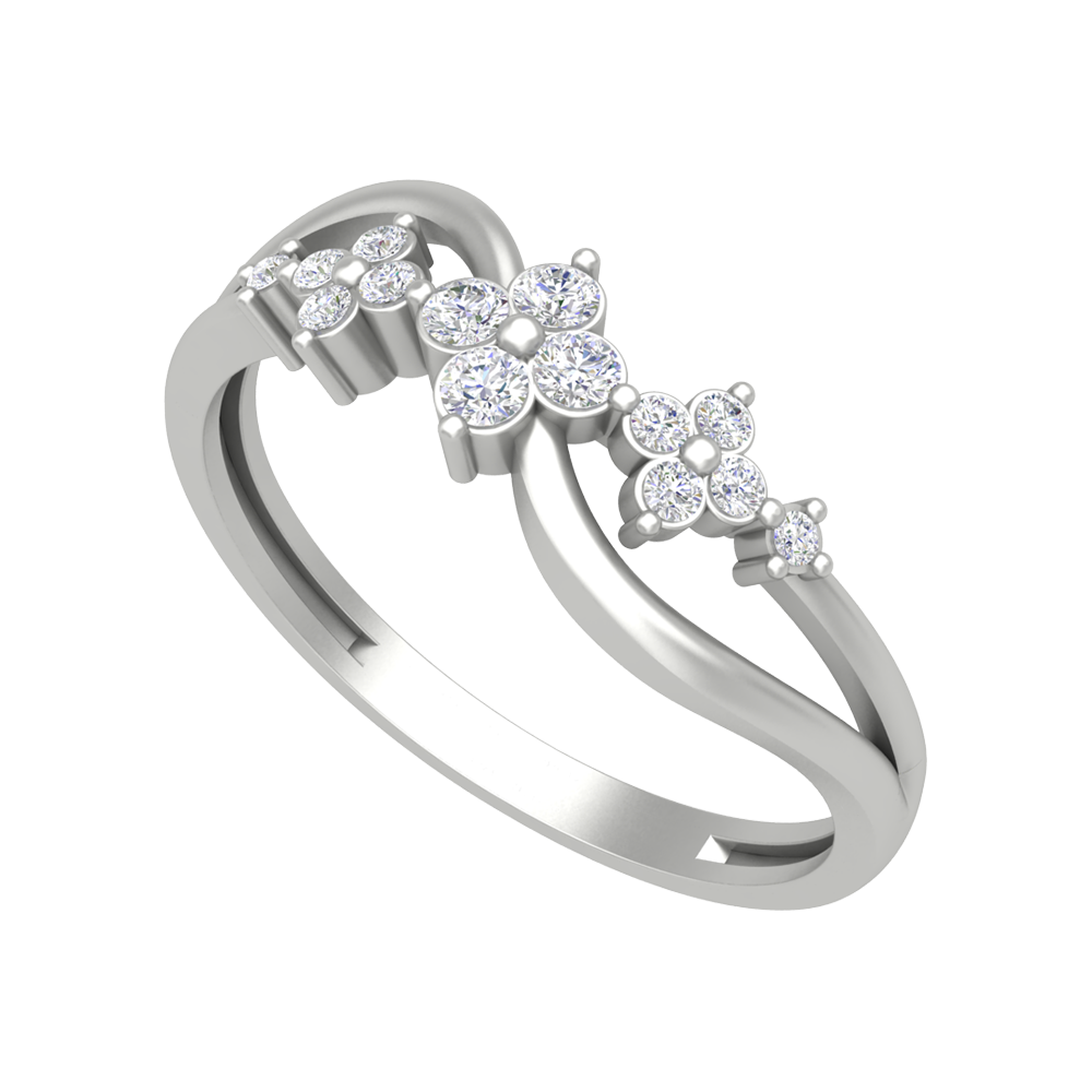 Ornate Ombre Diamond Ring - Five