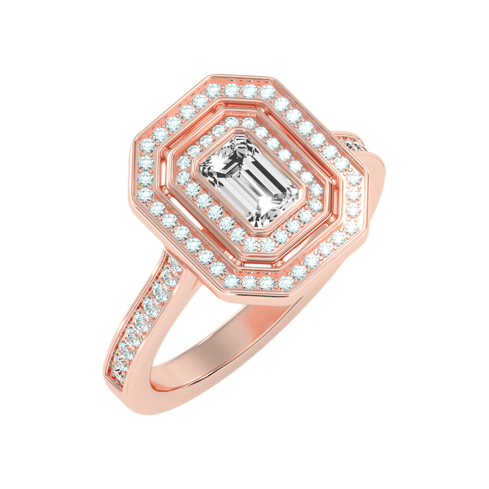 Ornate Solitaire Ring In 925 Sterling Silver - Ten