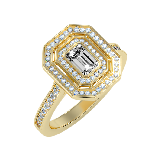 Ornate Solitaire Ring - Two