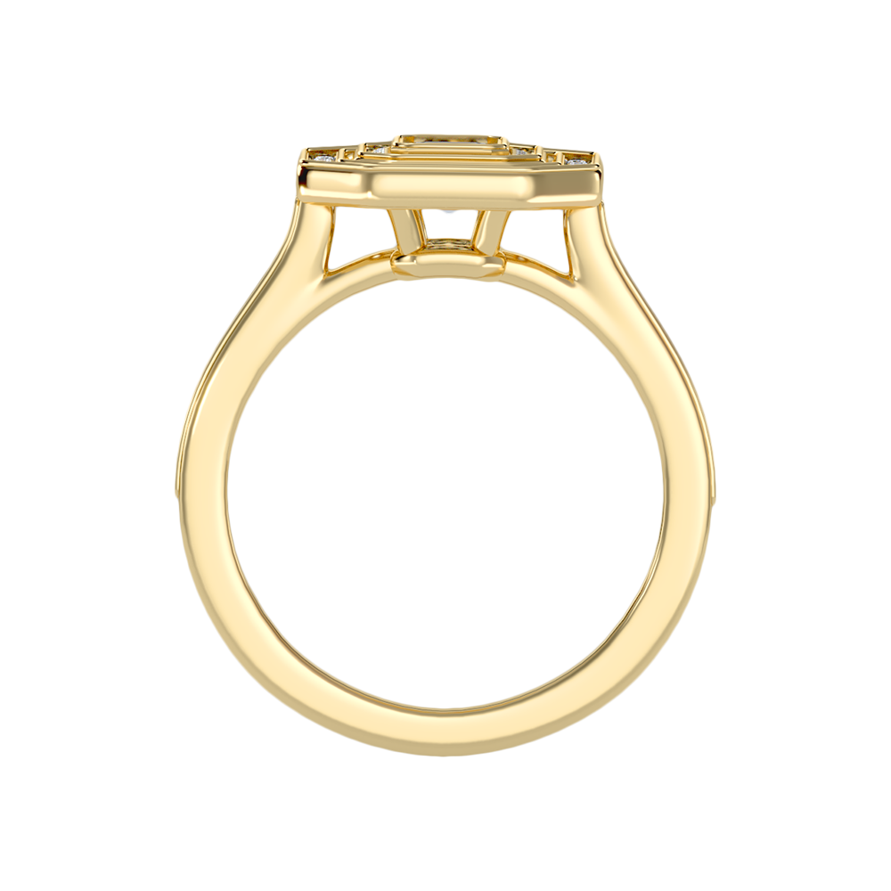 Ornate Solitaire Ring In 925 Sterling Silver - Three