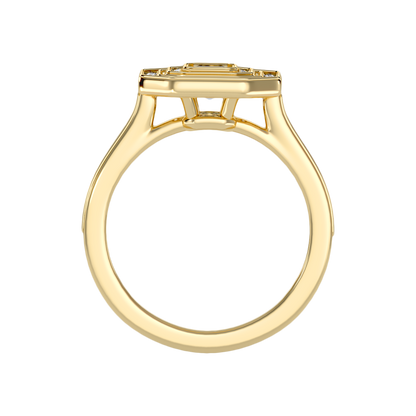 Ornate Solitaire Ring In 925 Sterling Silver - Three