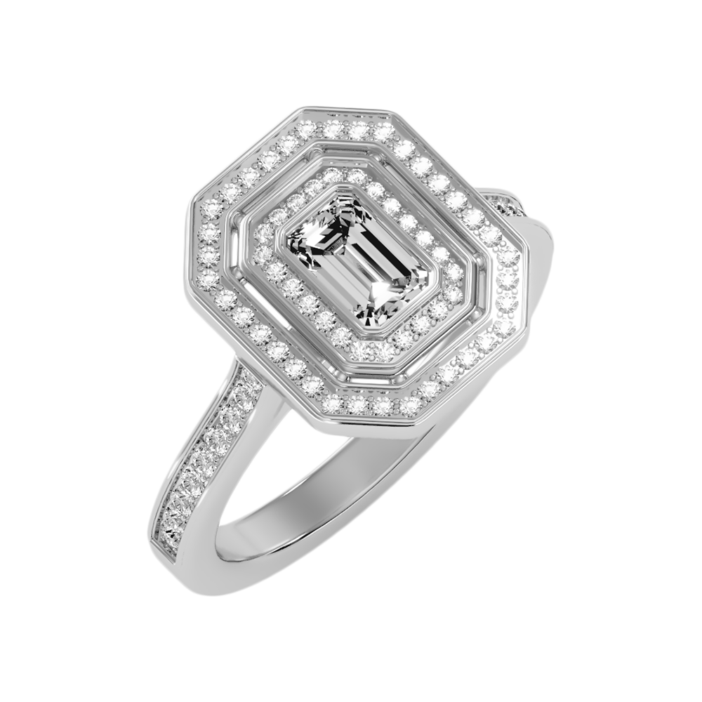 Ornate Solitaire Ring - Six