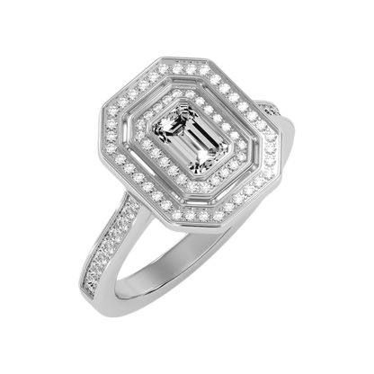 Ornate Solitaire Ring - Six