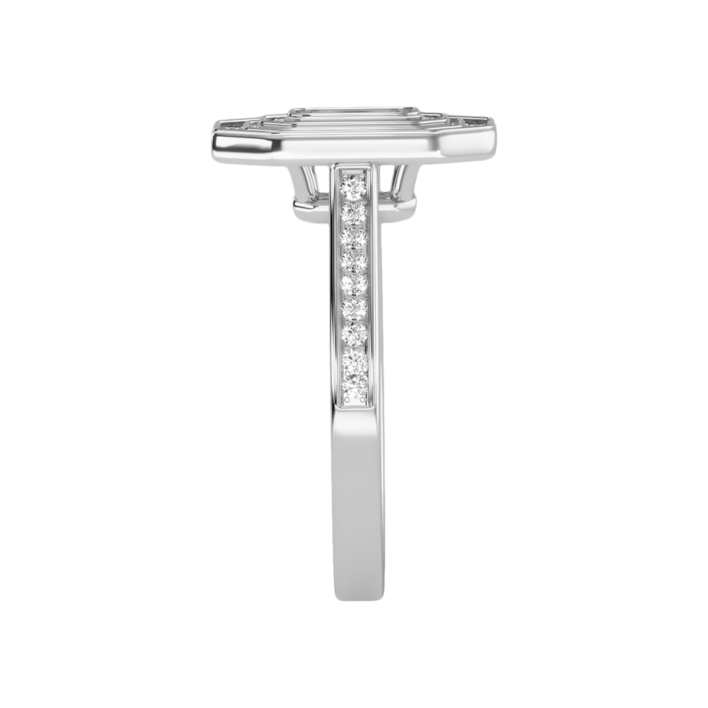 Ornate Solitaire Ring In 925 Sterling Silver - Eight