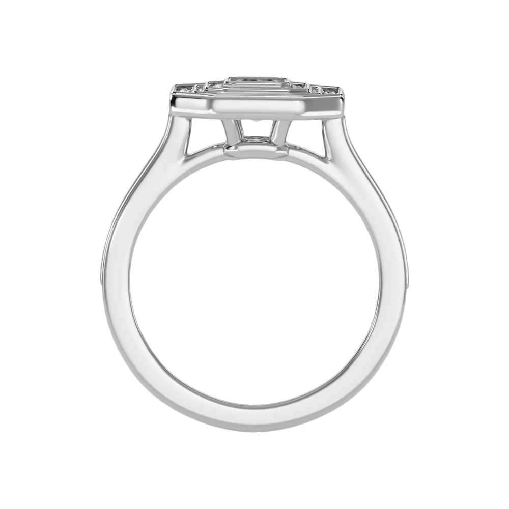 Ornate Solitaire Ring In 925 Sterling Silver - Nine